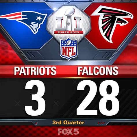patriots falcons super bowl box score